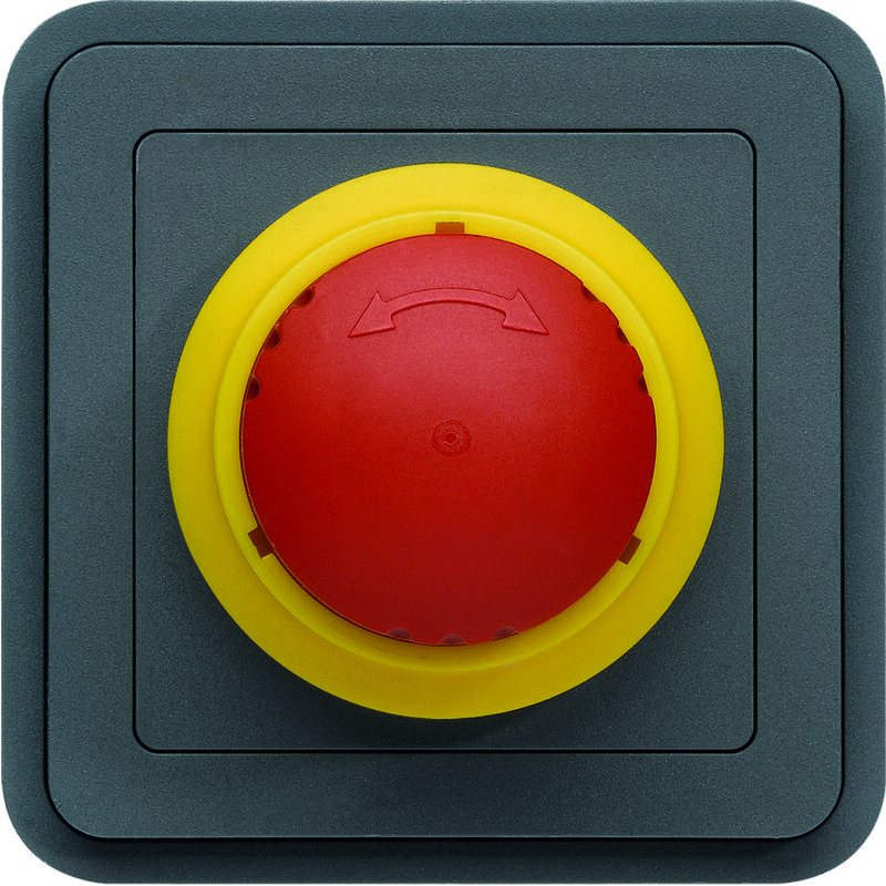 Hager - arret d'urgence coup de poing 1/4 de tour cubyko composable