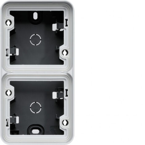 cubyko Boîte double verticale vide associable gris IP55 HAGER WNA686