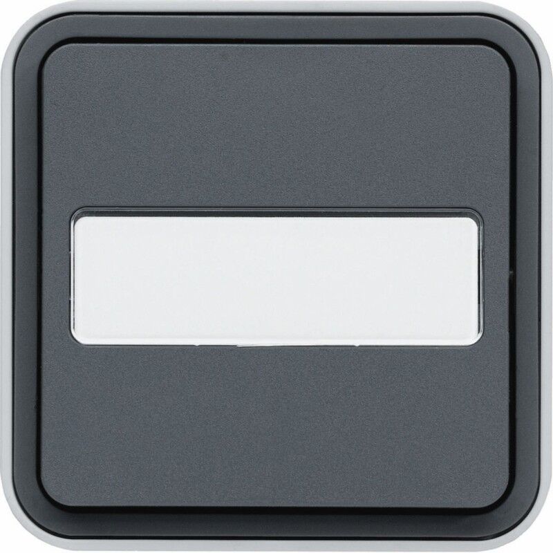 Hager - WNC025 cubyko Poussoir porte-étiquette 1F saillie gris IP55