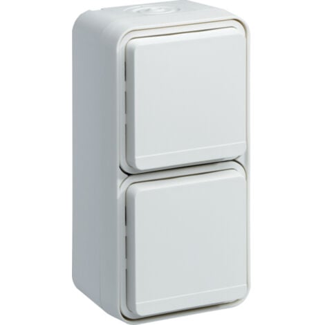 cubyko PC dble vert 2P+T saillie blanc