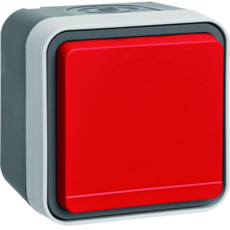 cubyko PC Schuko saillie rouge - HAGER 47403521