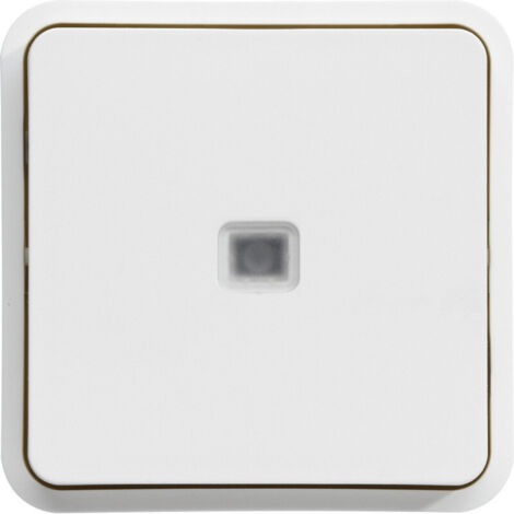 cubyko Poussoir 1O/1F lumineux associable blanc IP55 (WNA021B)
