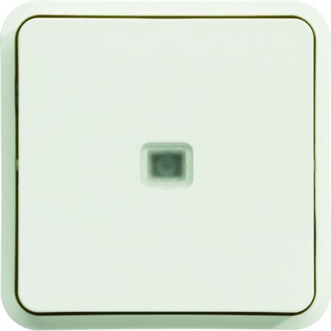 CUBYKO POUSSOIR À FERMETURE 1F À VOYANT TÉMOIN ASSOCIABLE BLANC IP55
