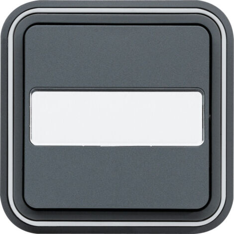 cubyko Poussoir porte-étiquette 1F encastré gris IP55 (WNE025)