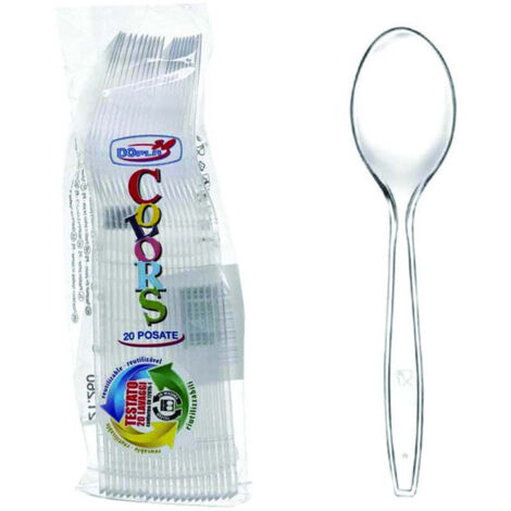 Cucchiai trasparenti pz.20 - 30 cf