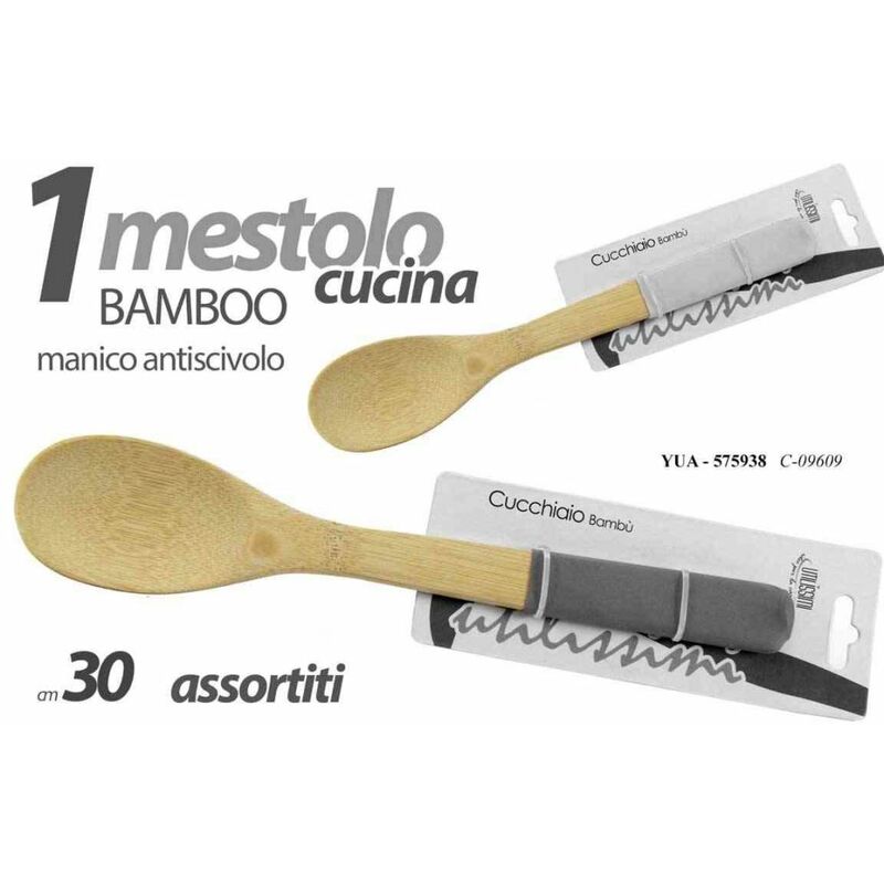 Image of Cucchiaio bamboo con manico silicone CM.30