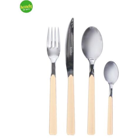 Cucchiaio da tavola fast EME Posateria colore avorio/cromo 20 cm