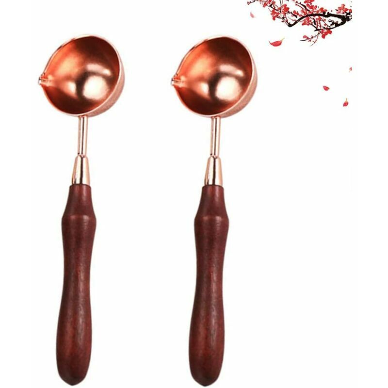 Cucchiaio sigillante per cera con manico in legno