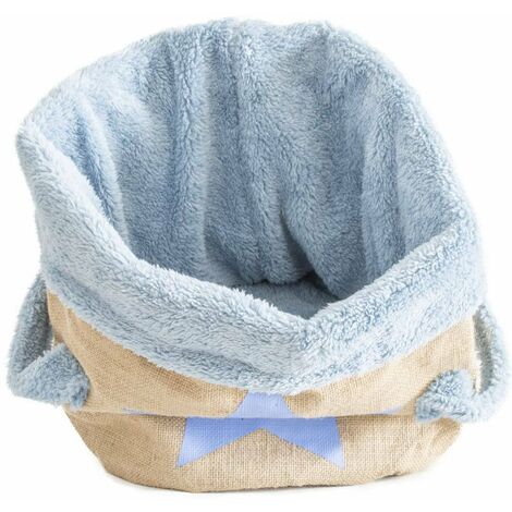 Cuccia cestino morbida in juta e peluche per cani e gatti - Rosa