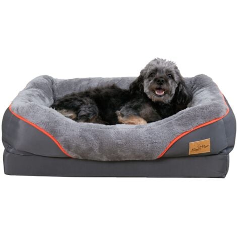Cuccia Cuscino Materassino letto per cani comodo Materasso memory per cane con bordi rialzati Rimovibile - Taglia L 83x57x25cm