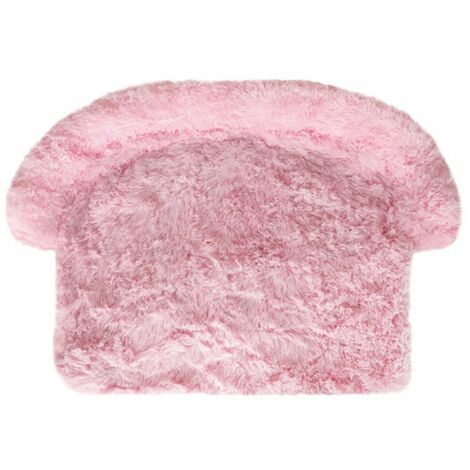 Cuccia da divano Batuffolo in soffice peluche con bordo rialzato per cani e gatti: M 89 x 89 x 13 cm - rosa
