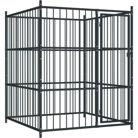 Cuccia da esterno gabbia recinto per animali box per cani da esterno 185 cm 020000340