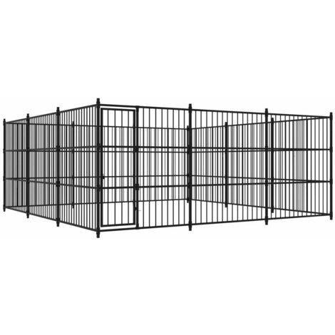 Cuccia da esterno gabbia recinto per animali box per cani da esterno 450 x 450 x 185 cm 020000357