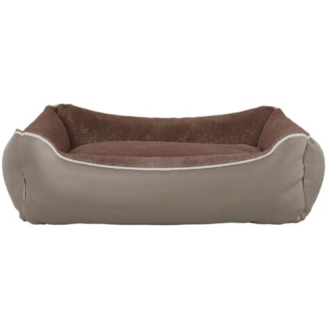 Cuccia Imbottita per Cani e Gatti 62x50x17cm in Poliestere Nuvola Beige