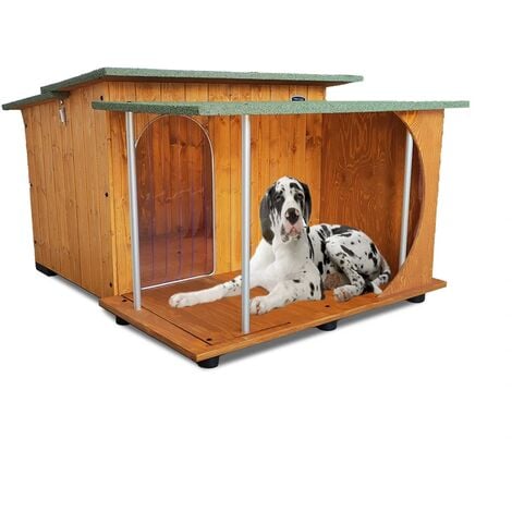 Box per Cani da Esterno Coperto e Retro in Legno Zincatura a Caldo da  200x200xh180 Cm