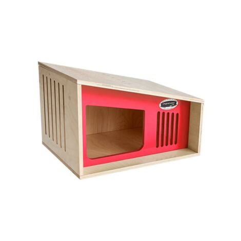 Cuccia in legno per Interno Cani Gatti Design MADE IN ITALY Mod. Ocean Rossa