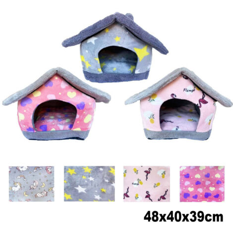 Cuccia Morbida Forma Di Casetta By Animal Gatt Cane 48x40x39cm Tg