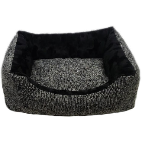 Cuccia per cane con cuscino sfoderabile e lavabile cool grey cm 120xh30  made in italy