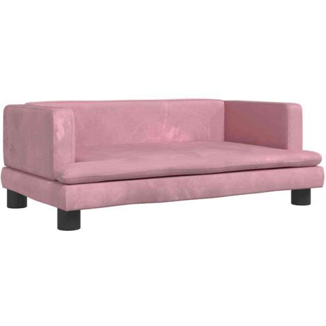Cuccia per cani comodo divano 80 x 45 x 30 cm velluto Rosa 020042958