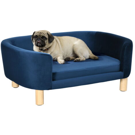 CUCCIA PER CANI DA INTERNI. DIVANO PER GATTI O CANI DI TAGLIA PICCOLA E MEDIA MAX 10 KG IN VELLUTO BLU