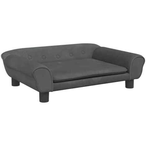Cuccia per cani divano letto comodo scuro 70 x 48 x 22 cm velluto grigio 020043178
