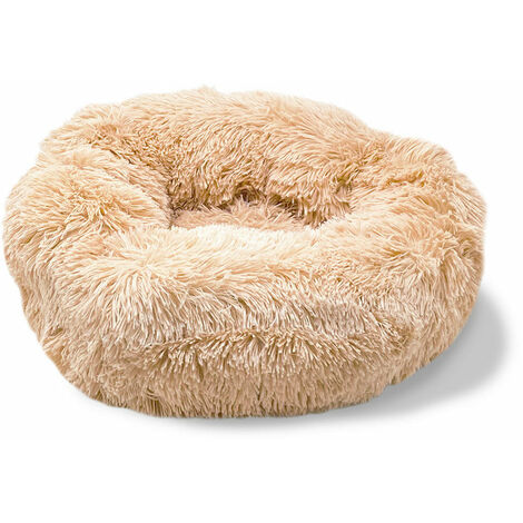 Cuccia per Cani e Gatti Ø60 cm in Poliestere Vaniglia