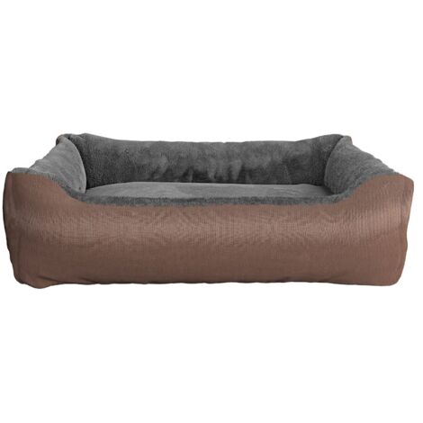 Cuccia per Cani e Gatti Doubleface 62x50x17 cm in Poliestere Love Tortora