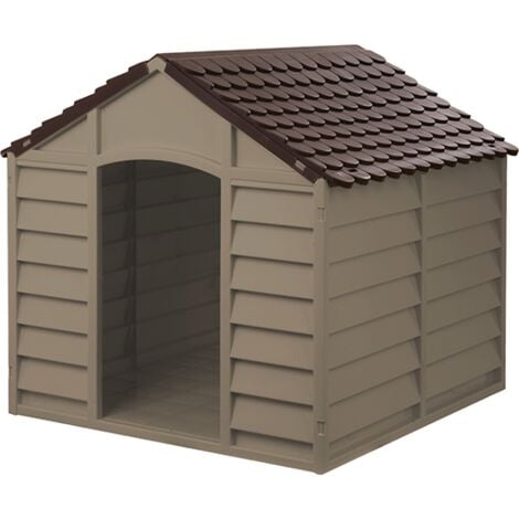 CUCCIA PER CANI IN PVC cm.86x84,5x60/82h MARRONE TAGLIA GRANDE