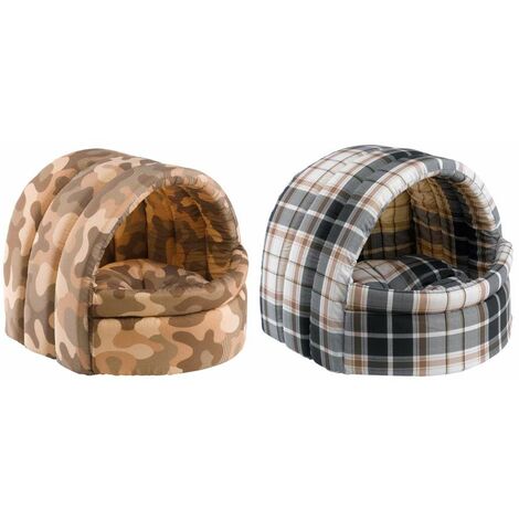 Cuccia Igloo Per Cani E Gatti Flowers - Piccola, Beige, In Resina Resistente Per Interni Ed Esterni - Foto 6