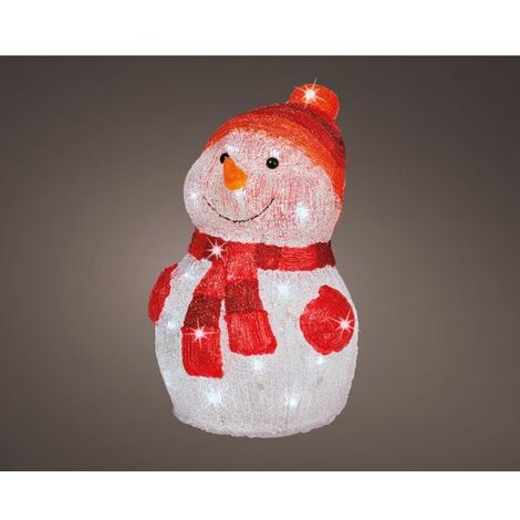 Bonhomme de neige lumineux Snowman Géant Multicolore 2 LED - Décoration  lumineuse - Eminza