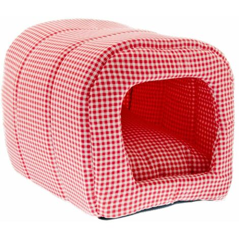 Cuccia tunnel in cotone con fondo impermeabile per cani e gatti - Beige