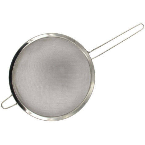 Cuchara coladora de acero inoxidable para uso doméstico, para filtrar zumos.