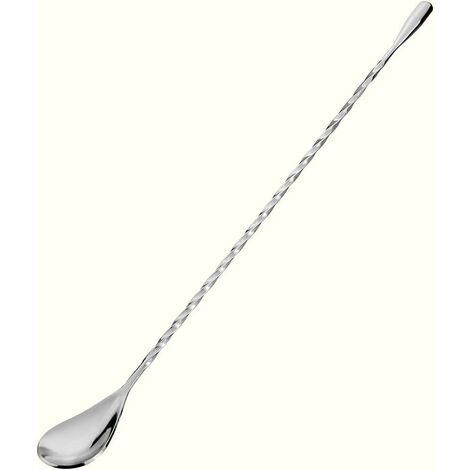 Cuchara de cóctel de acero inoxidable, mango largo torcido para barman, mango largo torcido, para barman, diseño en espiral perfecto para mezclar y capas de bebidas