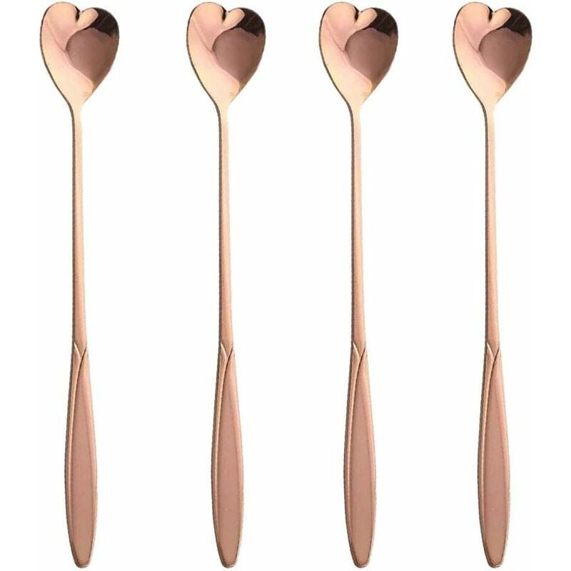 Cuchara De Té De Mango Largo De Acero Inoxidable, Cuchara Mezcladora, Café, Postre, Helado, Cuchara De Postre Portátil Dura, Juego De 4 En Oferta Cuchara De Té De Mango Largo De Acero Inoxidable, Cuchara Mezcladora, Café, Postre, Helado, Cuchara De Postre Portátil Dura, Juego De 4