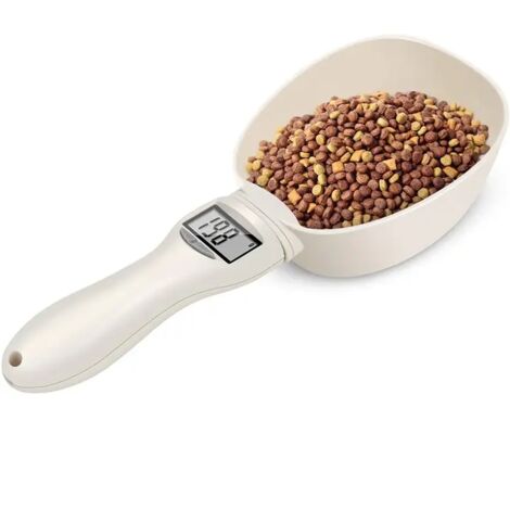 Cuchara medidora para animales, cuchara medidora de alimentos, cuchara medidora electrónica, cuchara de pesaje desmontable, cuchara de báscula digital con pantalla LCD para una medición precisa.