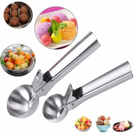 Cuchara para helado Cuchara para helado de acero inoxidable, Cuchara para helado de acero inoxidable pulido, Utilizado para Cuchara para helado, Cuchara para melón, Masa para galletas 13Thirteen