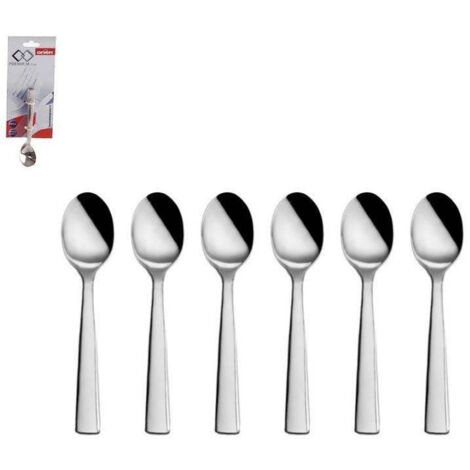 Cucharas de café espresso de acero, 6 unidades.