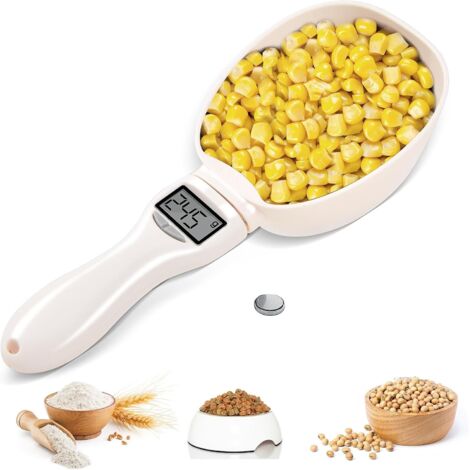 Cucharas medidoras digitales, cucharas y básculas para pesar alimentos, básculas electrónicas para alimentos para uso en la cocina, repostería, cocina, café y alimentos para mascotas (comida para perr