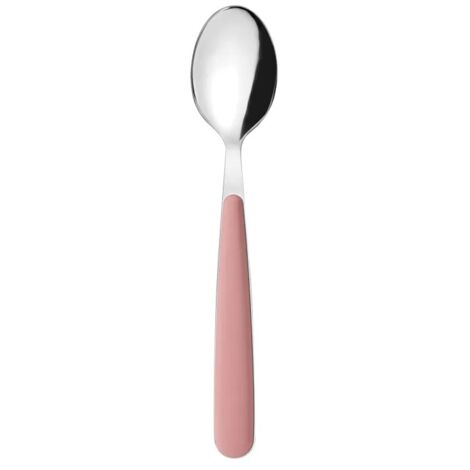 Cucharita de mesa de acero inoxidable rosa
