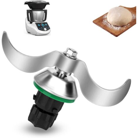 Cuchilla compatible con Thermomix TM5 y TM6, cuchilla amasadora de acero inoxidable de alta precisión para Vorwerk Thermomix TM5, TM6 y TMF, sin residuos de masa, limpieza rápida de la cuchilla amasad