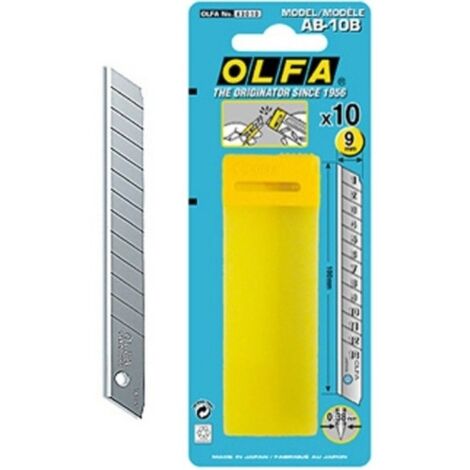 Cuchilla cutter 9x80mm olfa 10 pz