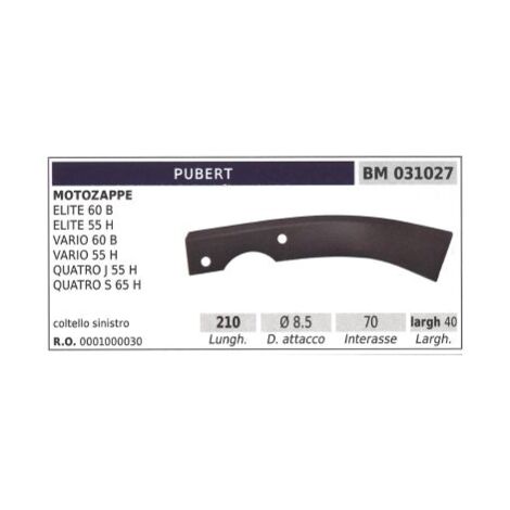 Cuchilla de corte, izquierda, para motocultor ELITE 60B PUBERT