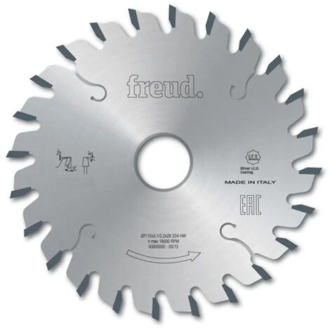 Cuchilla de incisor extensible estándar FREUD – Ø120 2,8-3,6 AL22 Z12+12 – F03FS02488 – LI16M AB3