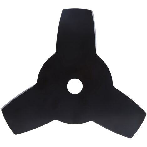 Cuchilla desbrozadora de 3 dientes fabricada en acero al manganeso, Ø 25,5 cm, 2 mm de espesor.