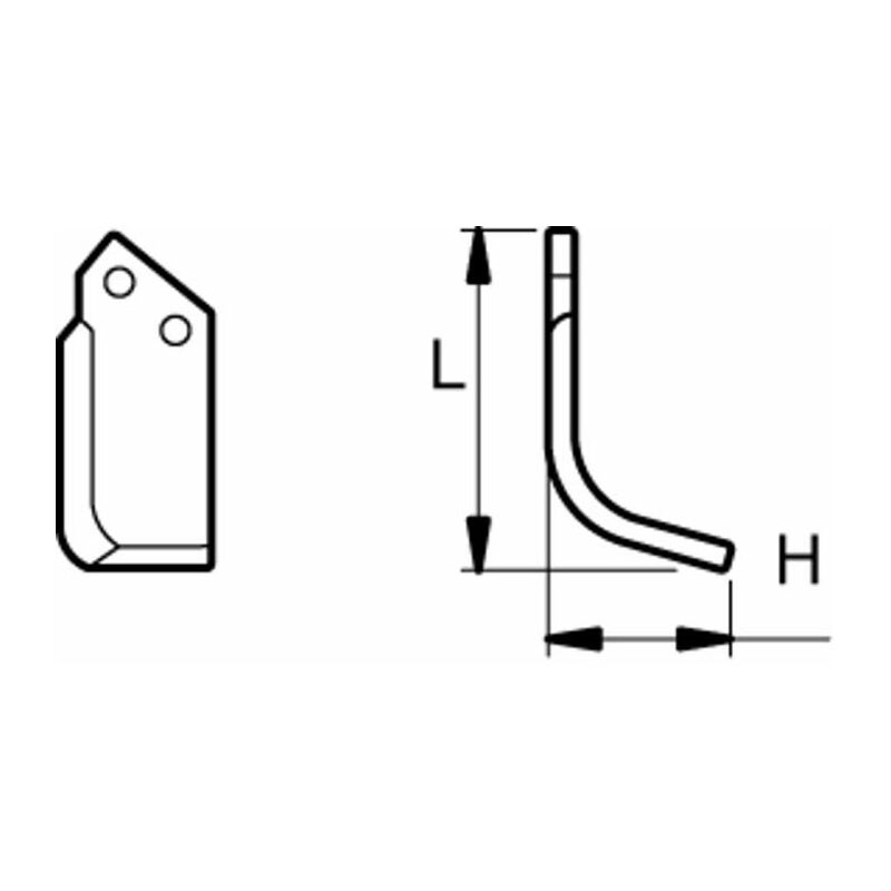 

Cuchilla helicoidal izquierda P-HL 9953 adaptable HOWARD