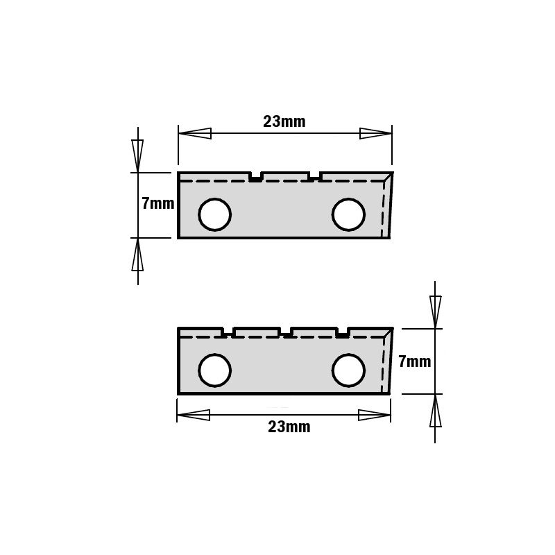 CMT - 790.230.3R-X2 juego 2 cuchillas 23X7X1.5MM hw - 2#3