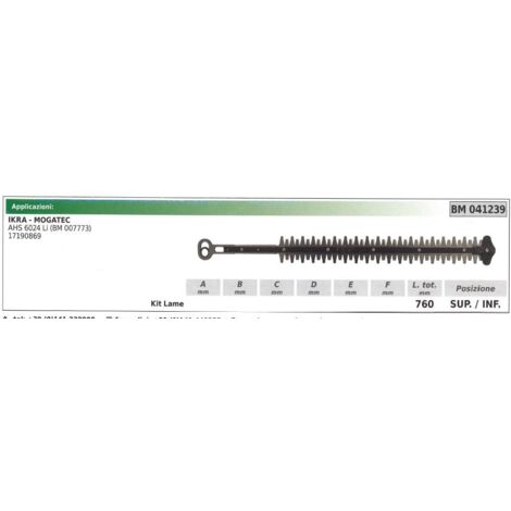 Cuchilla inferior / superior IKRA cortasetos AHS 6024 Li 041239