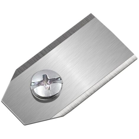 cuchilla para robot cortacésped (35 x 18 x 0,45 mm, plateada). Cuchilla de repuesto universal para cortacésped automático. Accesorio para desmalezar.