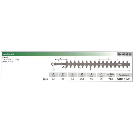 Cuchilla superior/inferior KAAZ TM 320M 028883