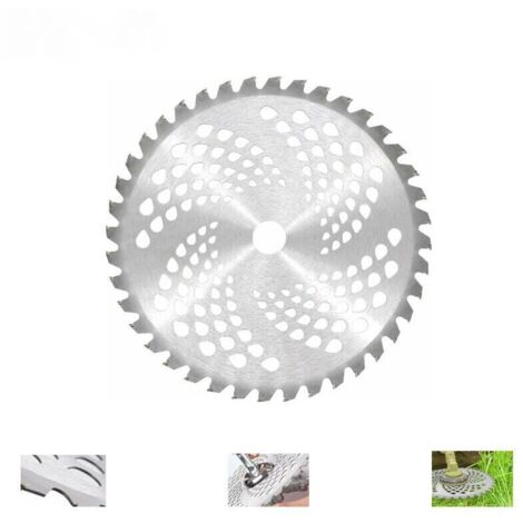 Cuchilla universal para desbrozadora KZQ - 10" x 40 dientes - Punta de carburo - Cuchilla de corte - Cuchilla de desbrozadora - 255 x 25,4 mm - 40 dientes